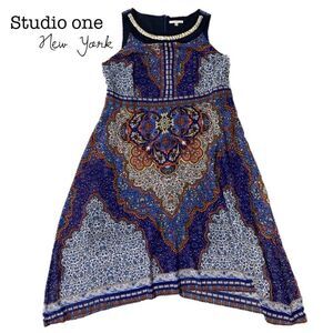 Studio one Sleeveless bohemian swing dress
